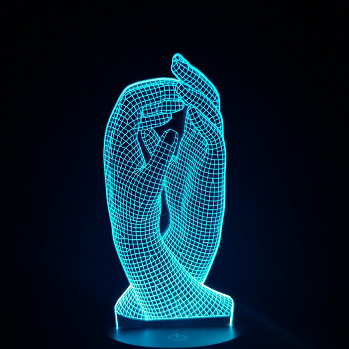 Holding Hands 3D Illusion Lamp - Art by Others