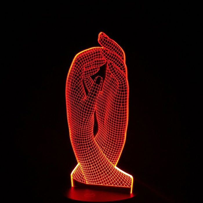 Holding Hands 3D Illusion Lamp - Art by Others