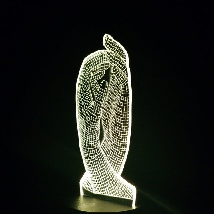 Holding Hands 3D Illusion Lamp - Art by Others