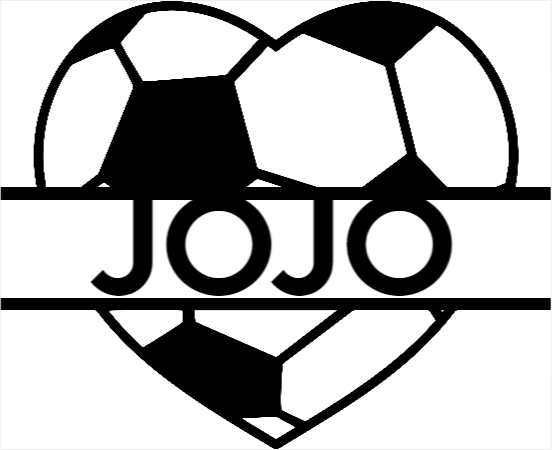 Soccer Split Heart Monogram - Art by Others